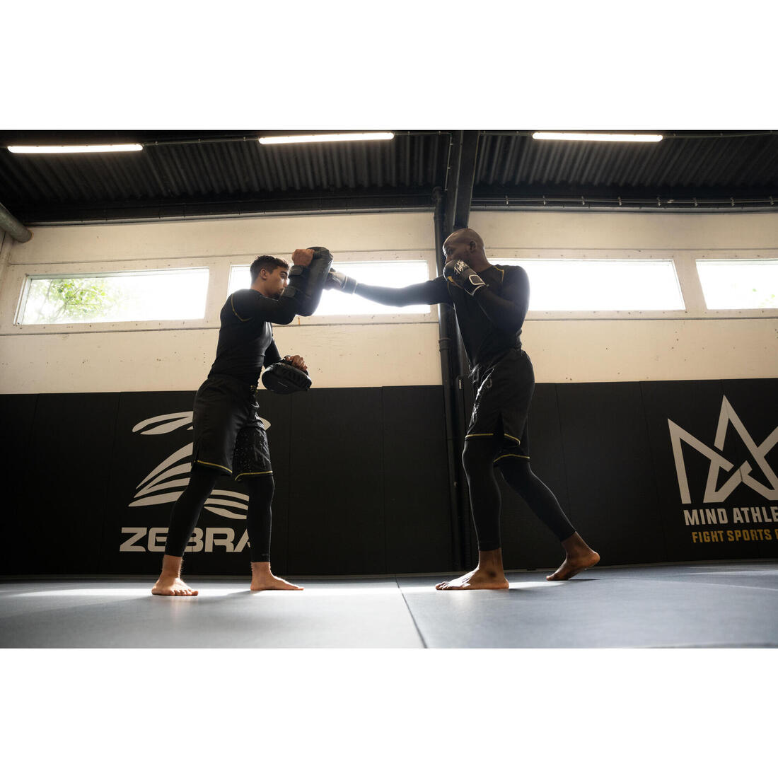 Legging de MMA homme, noir et jaune
