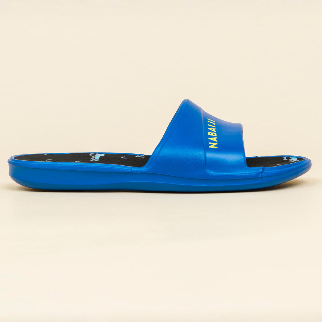 Sandale claquette piscine enfant slap 500 print croco – bleu électrique