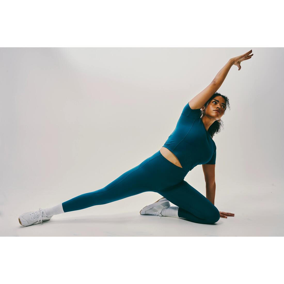 T-shirt de sport manches courtes femme, Shape foncé