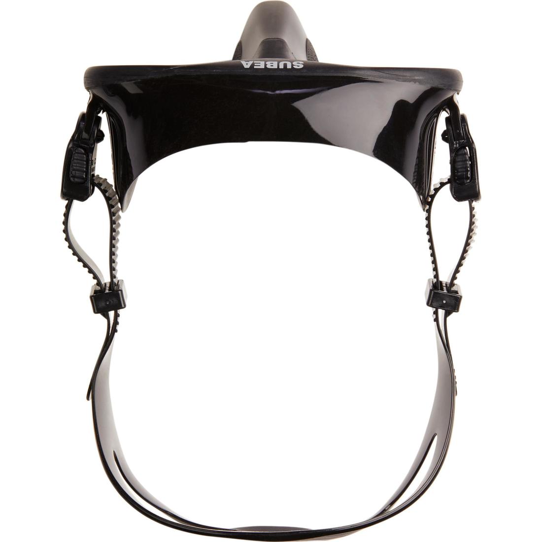 Masque d'apnée et de chasse sous-marine micro volume, 900 dual noir