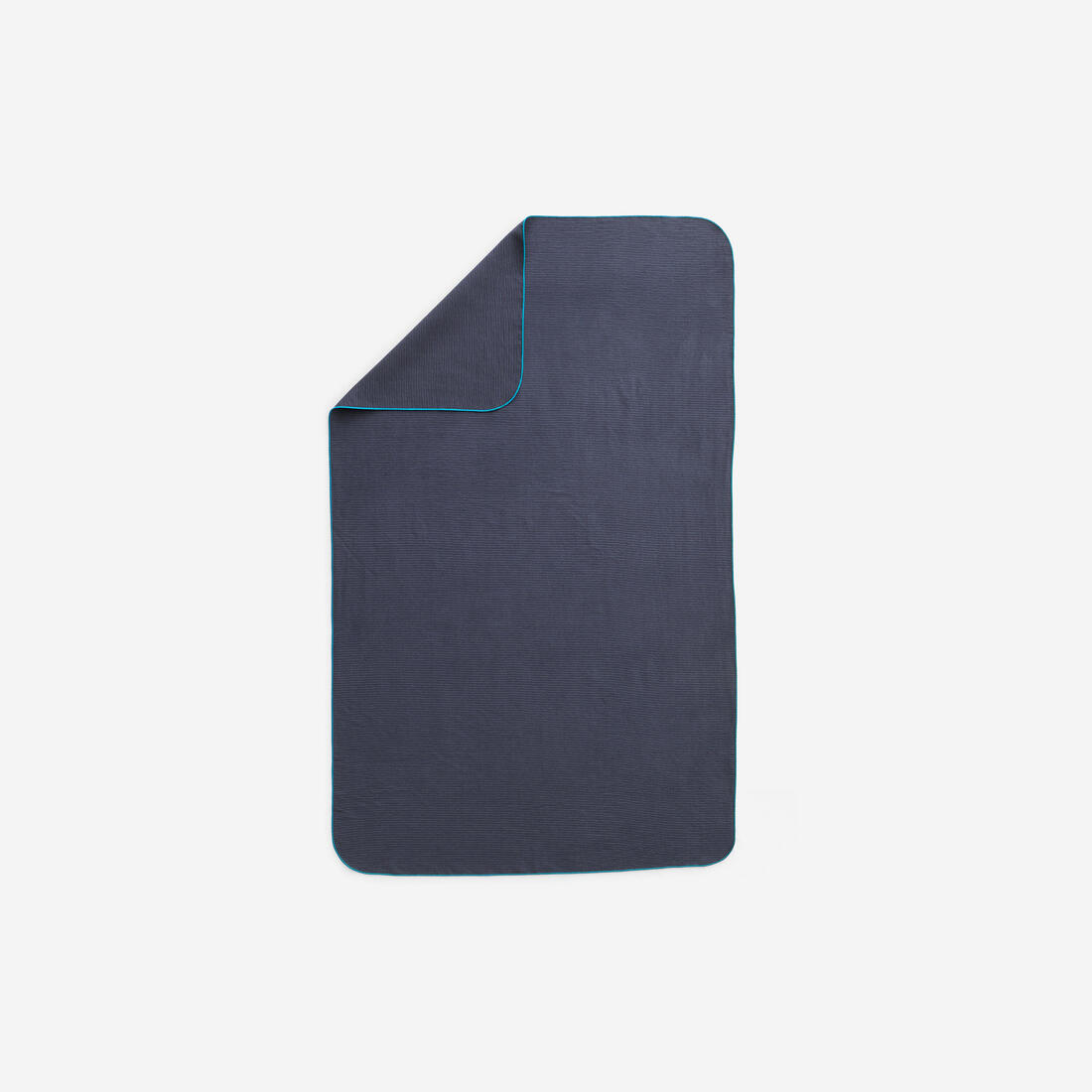 Serviette de bain microfibre à rayures bleu taille l 80 x 130 cm