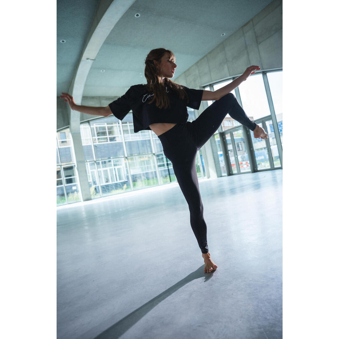 Legging de danse taille haute et ceinture plate femme
