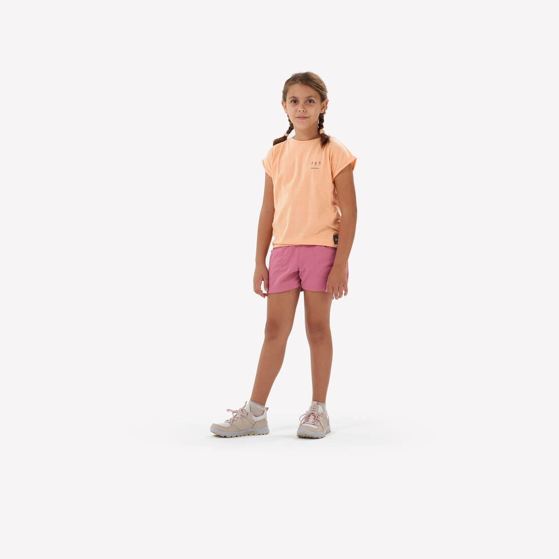 Short de randonnée enfant -  MH500 gris foncé - 7 15 ans
