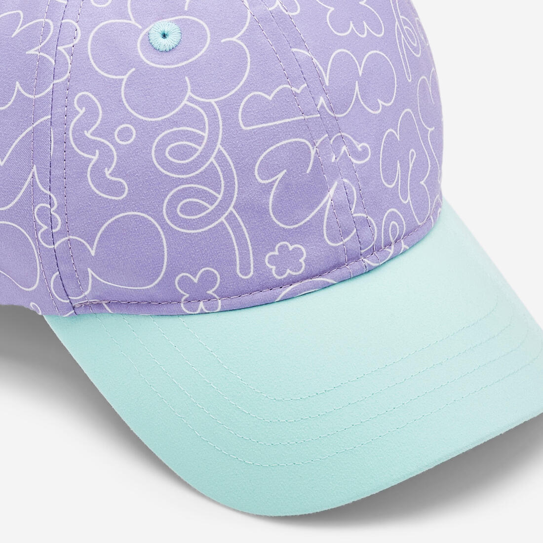 Casquette multisport ajustable bébé mixte, Rose blanc terracotta