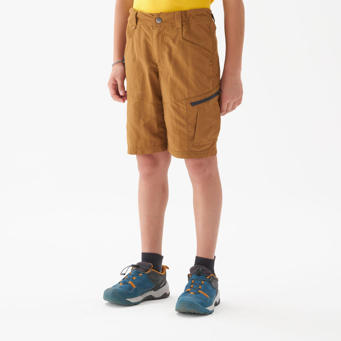 Short de randonnée enfant 7-15 ans, MH500 – marron macchiato