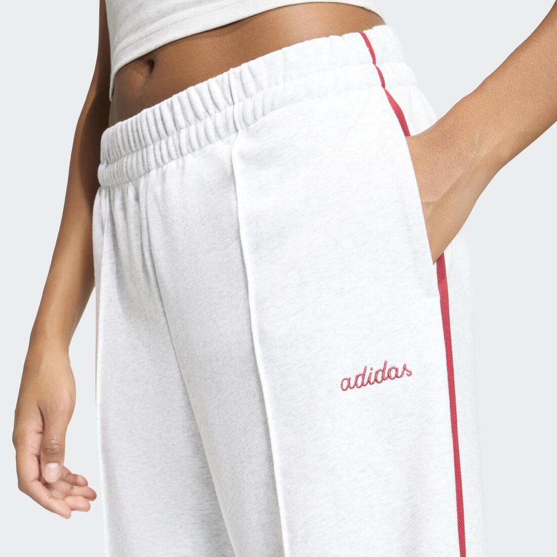 Pantalon droit Adidas, femme, gris