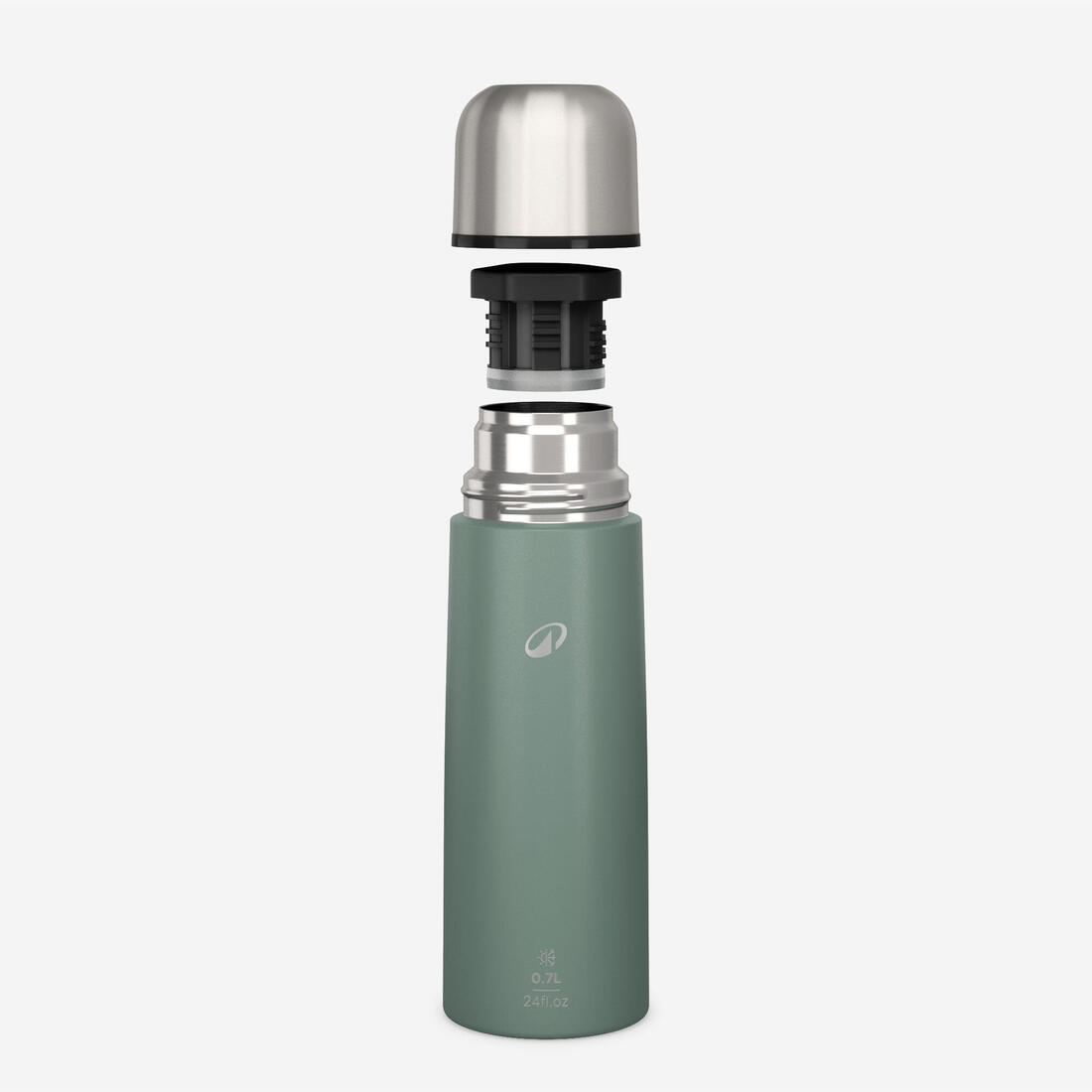 Bouteille isotherme inox 0,7L avec gobelet pour la randonnée