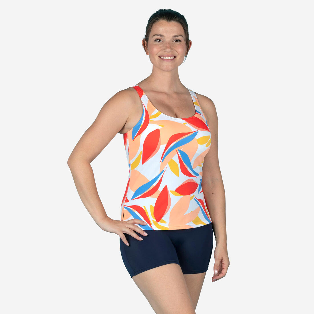 Maillot de bain de natation femme 1 pièce tankini shorty heva lea melon