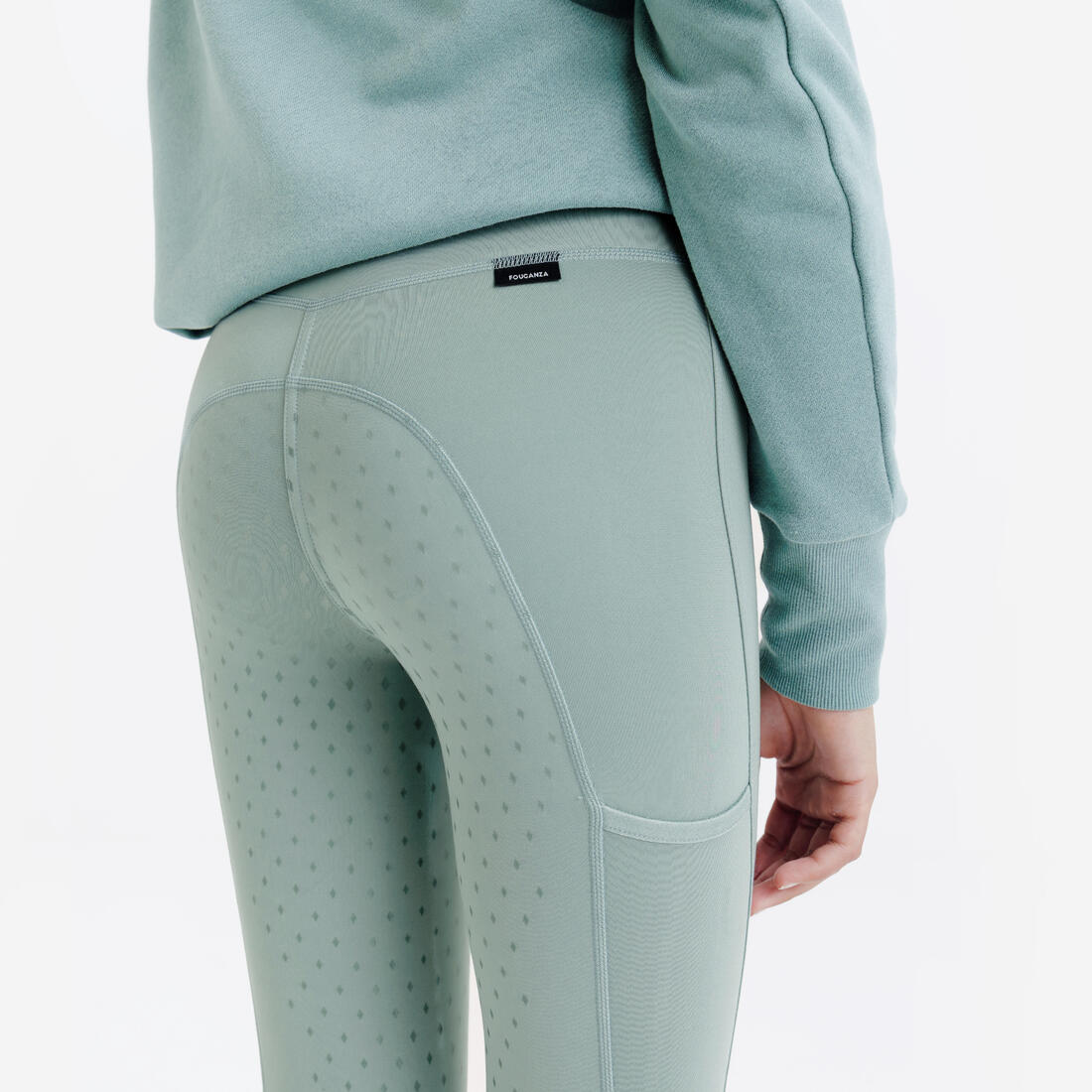 Legging équitation fullgrip Enfant - 500 marine print