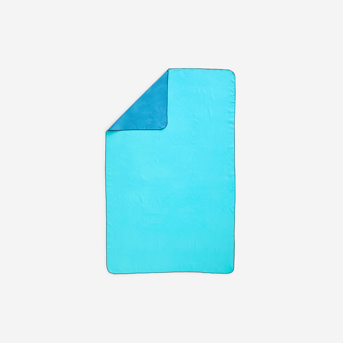 Serviette de bain microfibre double face taille XL 110 x 175 cm, bleu/vert