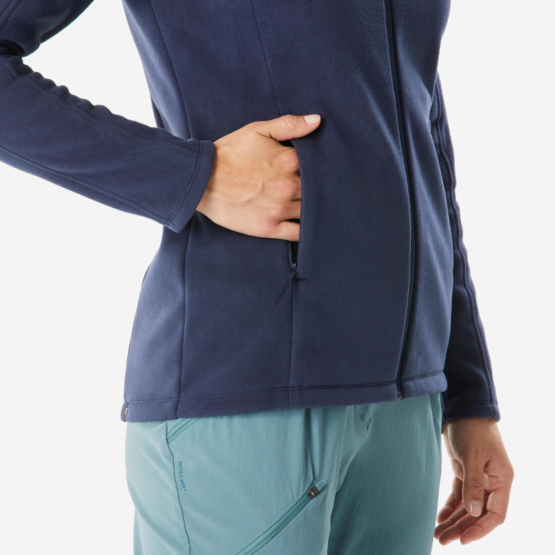 Polaire de randonnée montagne femme, MH500 full zip