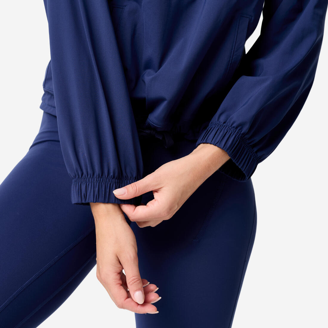 Sweat-shirt de sport léger sans capuche femme, bleu marine