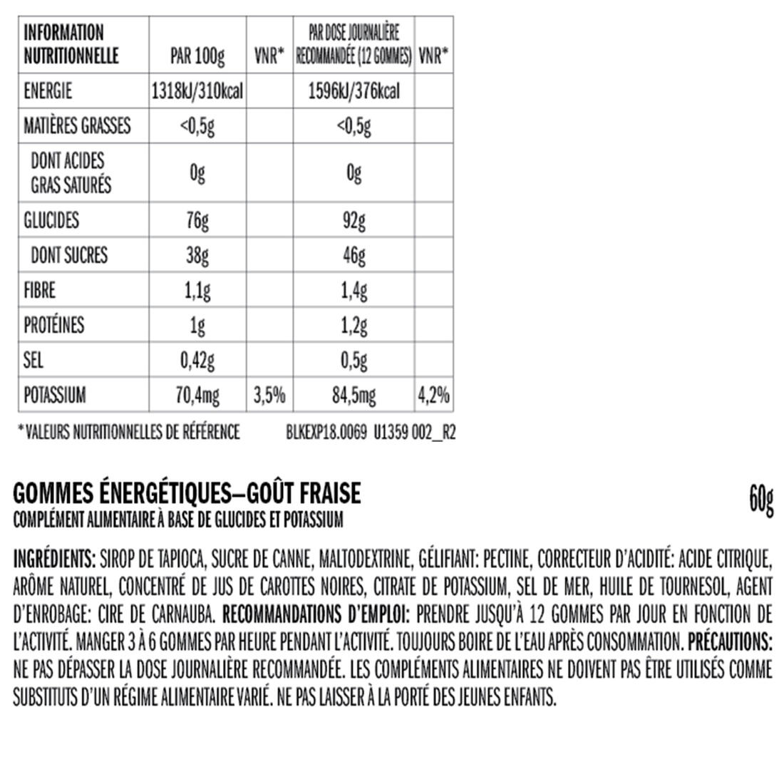 Gomme énergétique fraise, Bloks 3x60g