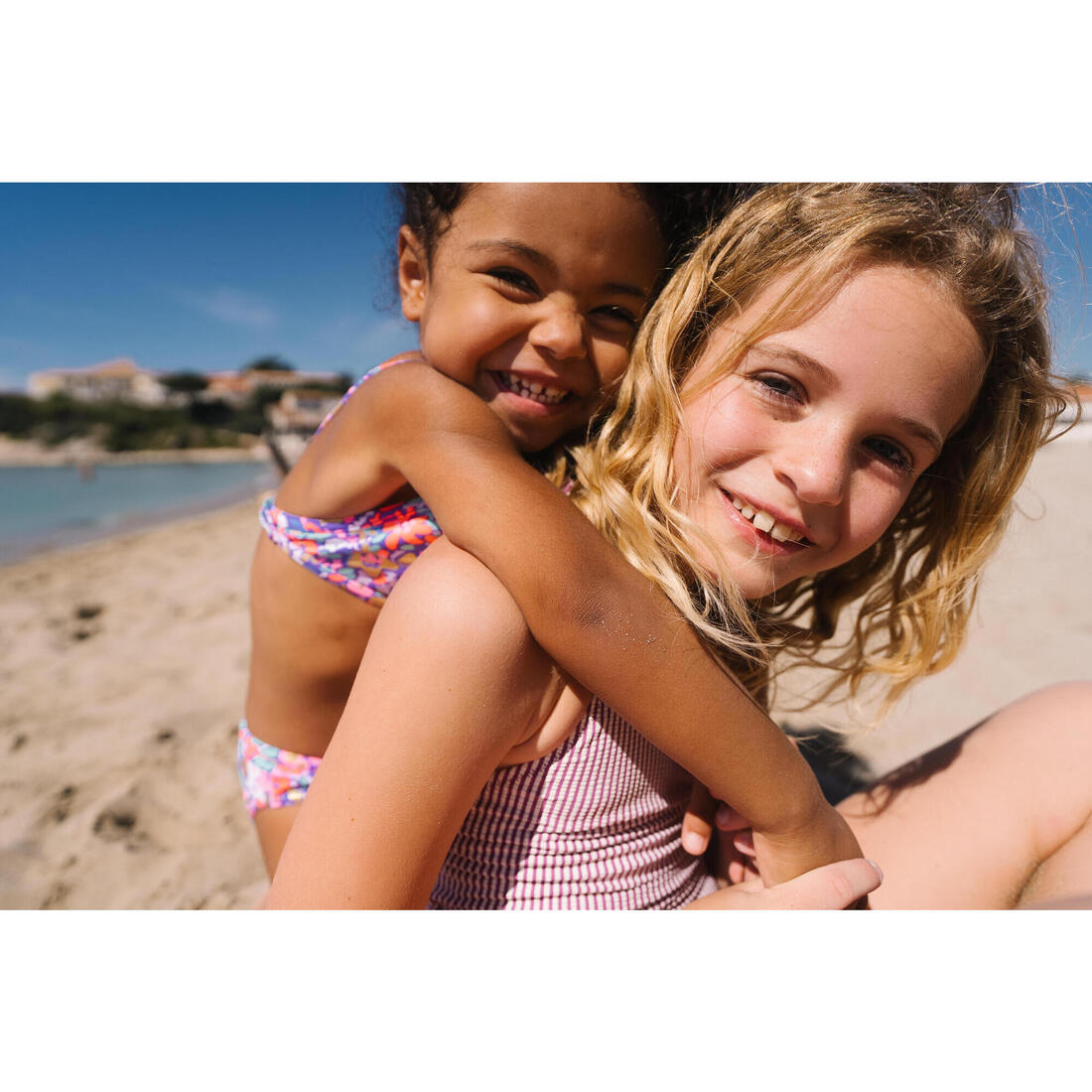 Maillot de bain de natation 1 pièce Fille ado, kaki lanzarote