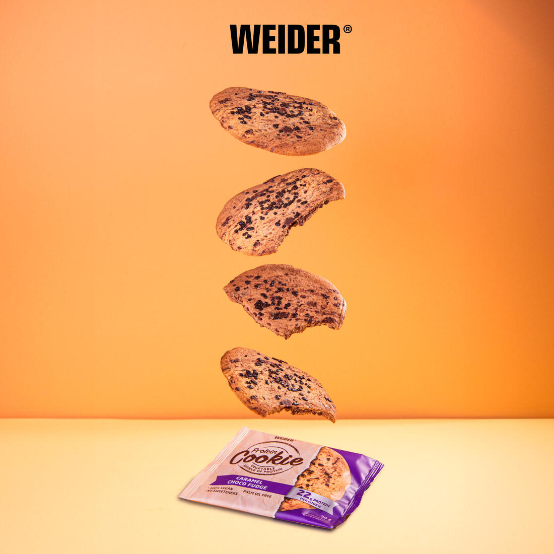 Cookie protéiné caramel chocolat 100% vegan 90g