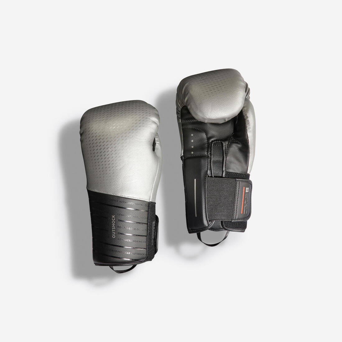 Gants de boxe sparring adulte, gris et noir