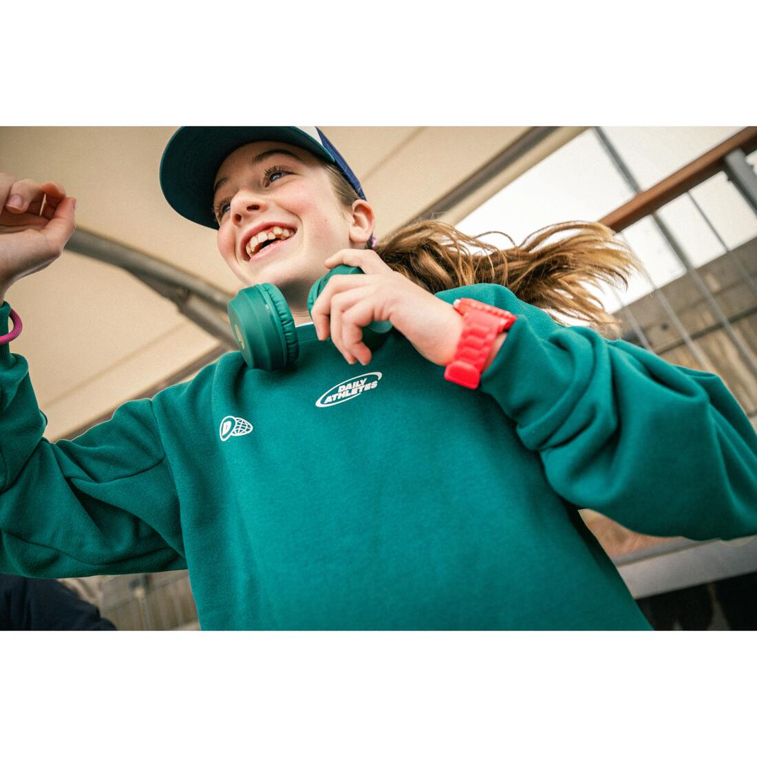 Sweat col rond imprimé en molleton chaud enfant