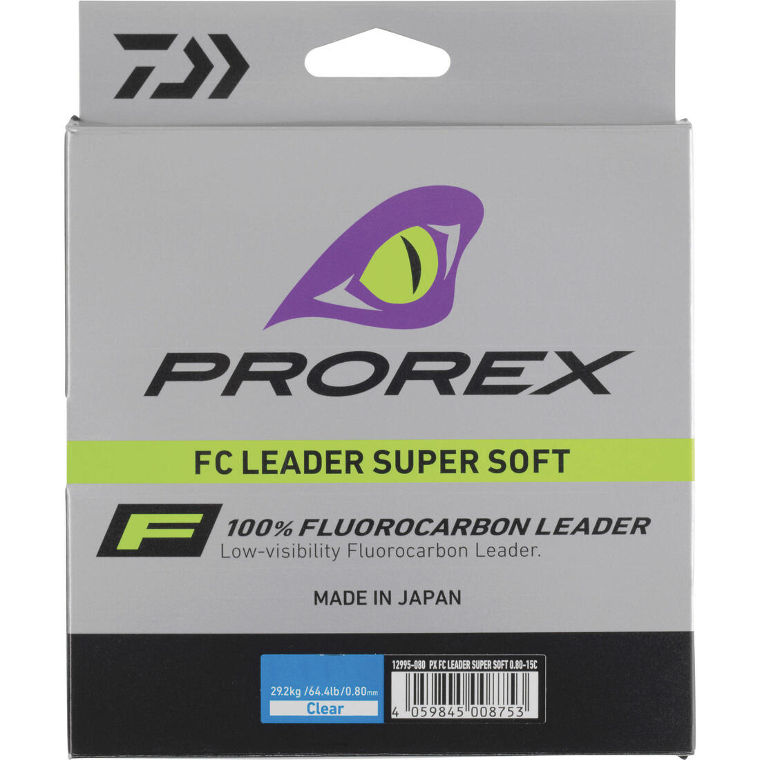 Fil fluorocarbone pêche aux leurres carnassier FC LEADER SUPER SOFT  50M 33/1