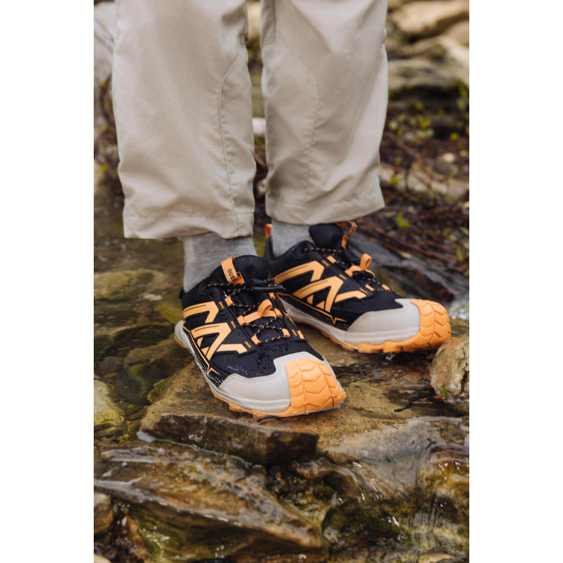 Chaussures de randonnée imperméables enfant du 35 au 38, Crossrock lacets