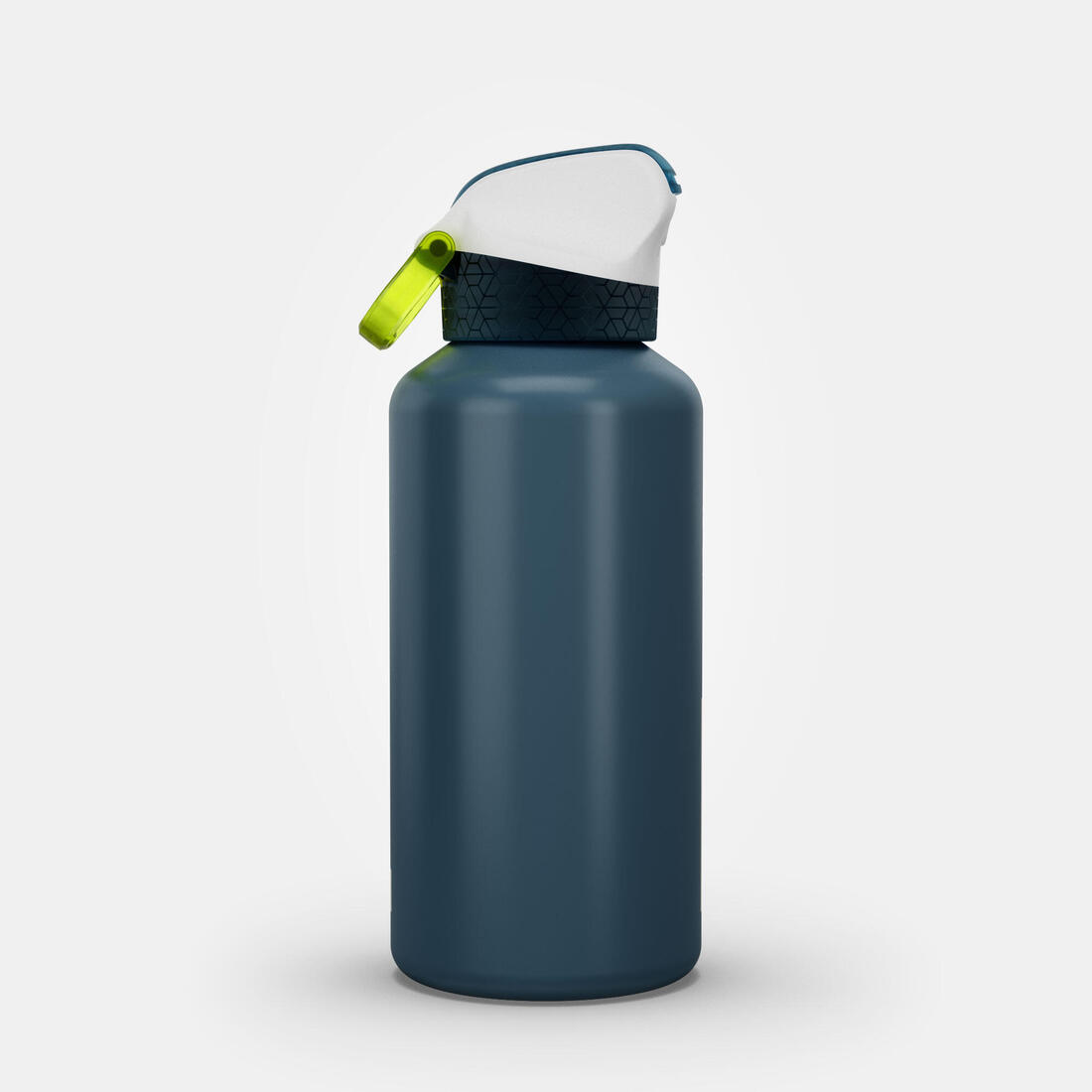Gourde alu enfant 0,6L, bouchon instantané, pipette et paille, en alu recyclé