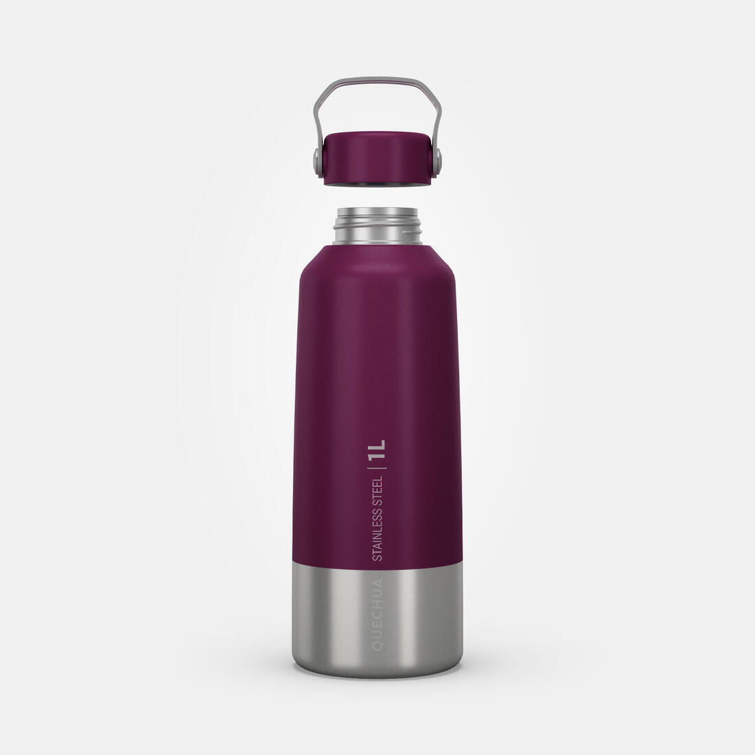 Gourde inox 1l avec bouchon à vis pour la randonnée