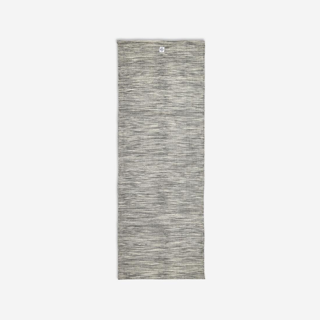 Tapis et sur-tapis de yoga doux coton 183cm x 68cm x4 mm, gris chine – gris asphalte