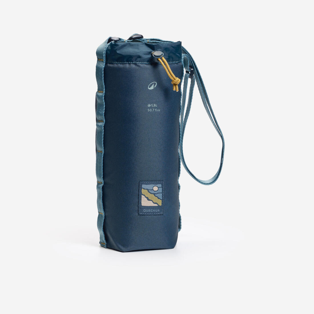 Housse isotherme pour gourde de randonnée jusqu'à 1,5L avec bandoulière et poche