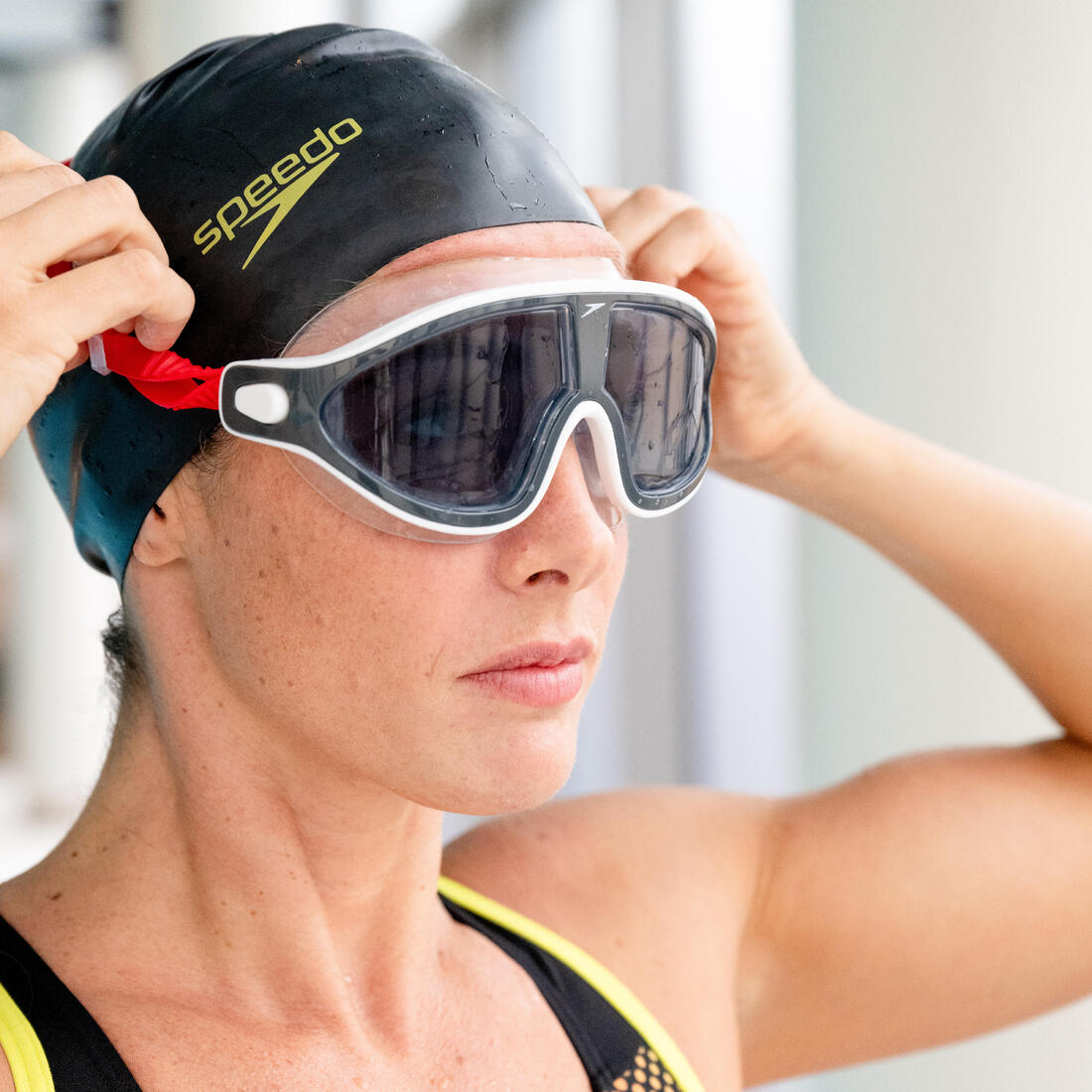 Masque de Natation SPEEDO RIFT Verres Fumés Rouge Gris