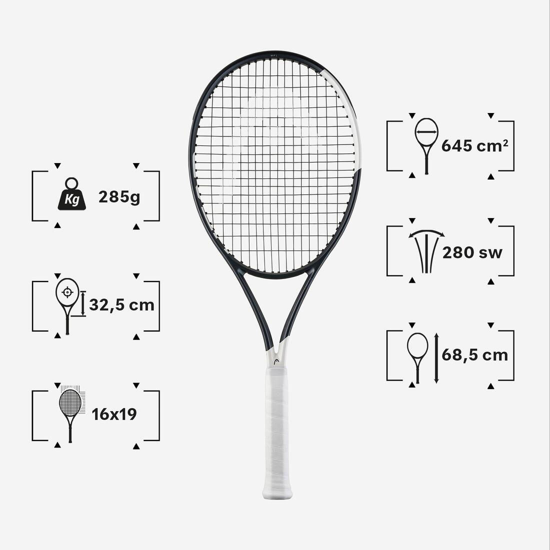 Raquette de tennis adulte 285g, Head Speed MP L 2026 noir