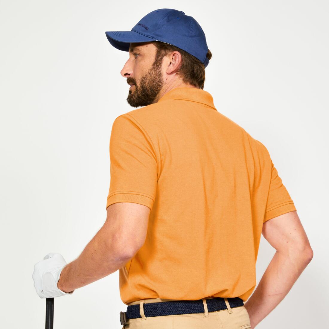 Polo de golf en coton polyester manches courtes homme, MW500