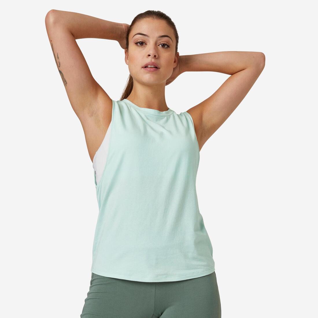 Débardeur ample Fitness Femme - 500 – vert