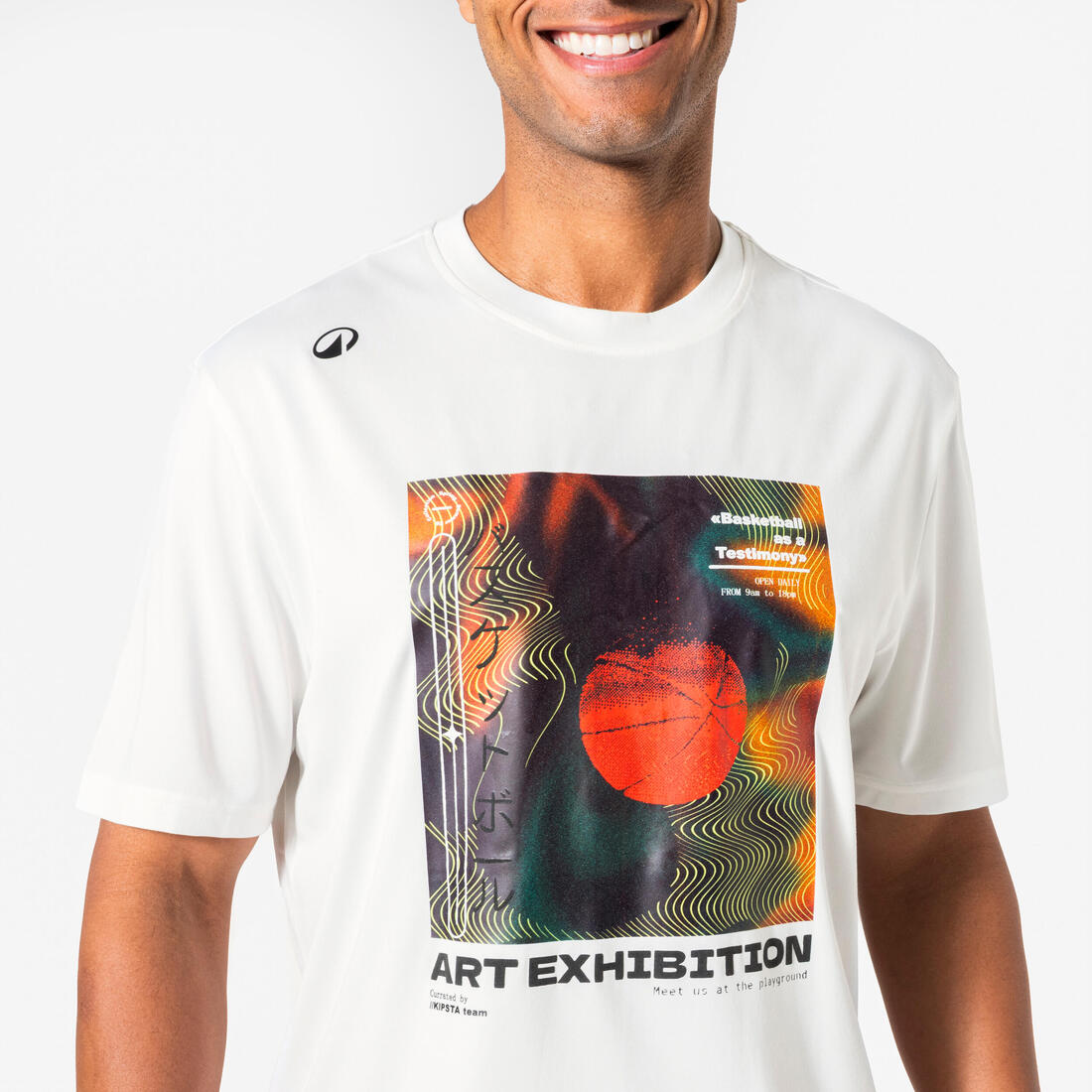 T-SHIRT / MAILLOT DE BASKETBALL HOMME TS500 BLANC 6 PHOTOS