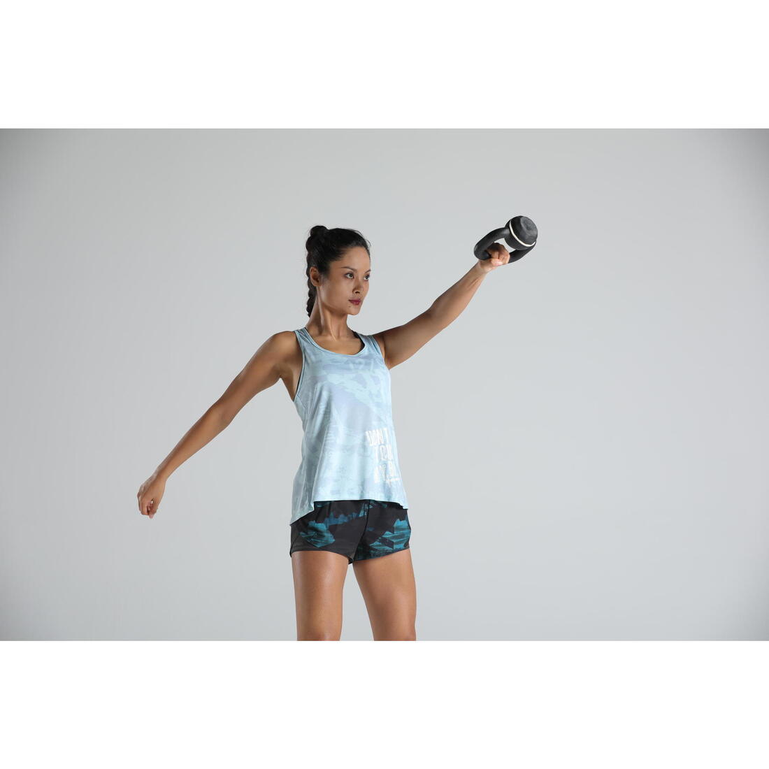 Kettlebell en fonte et base caoutchouc 4 kg, fonte en partie recyclée