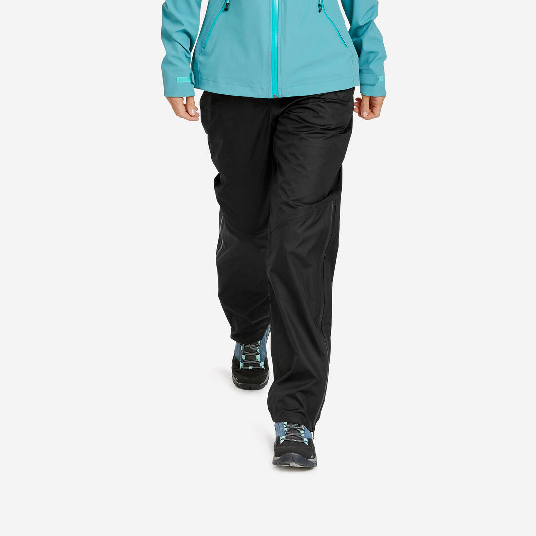Surpantalon imperméable de randonnée montagne - MH500 - Femme – noir