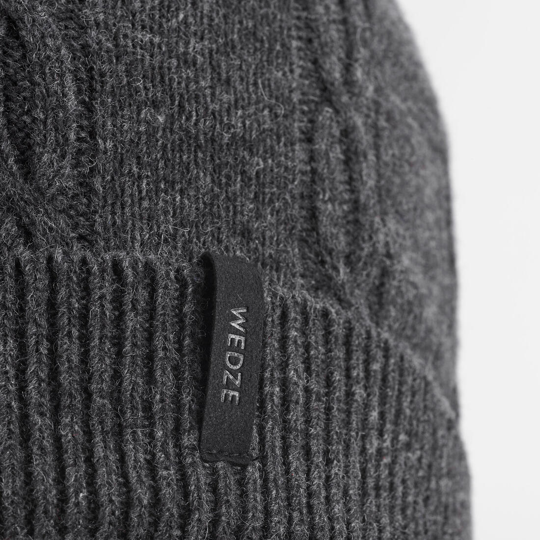 Bonnet de ski torsade laine adulte - gris