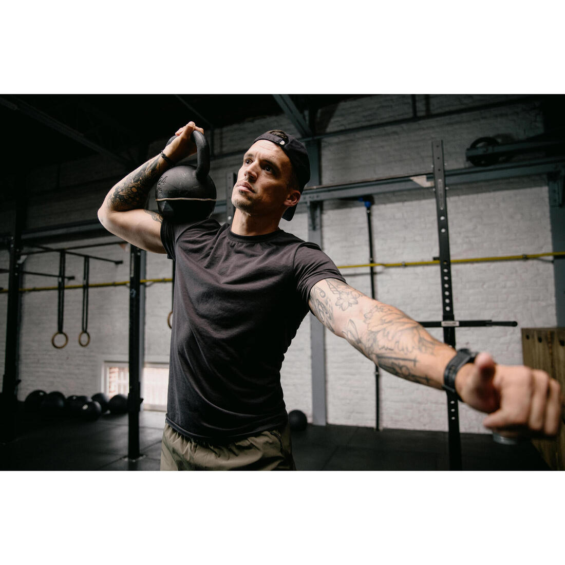 T-shirt de cross training slim respirant homme