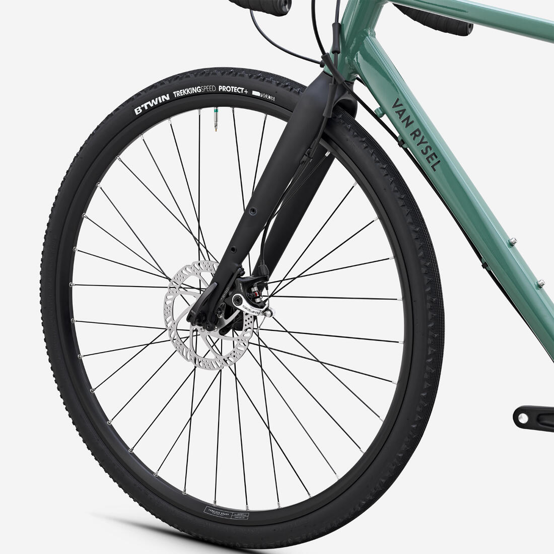 Vélo gravel Microshift Acolyte 1x8v, GRVL AF DISCOVER vert