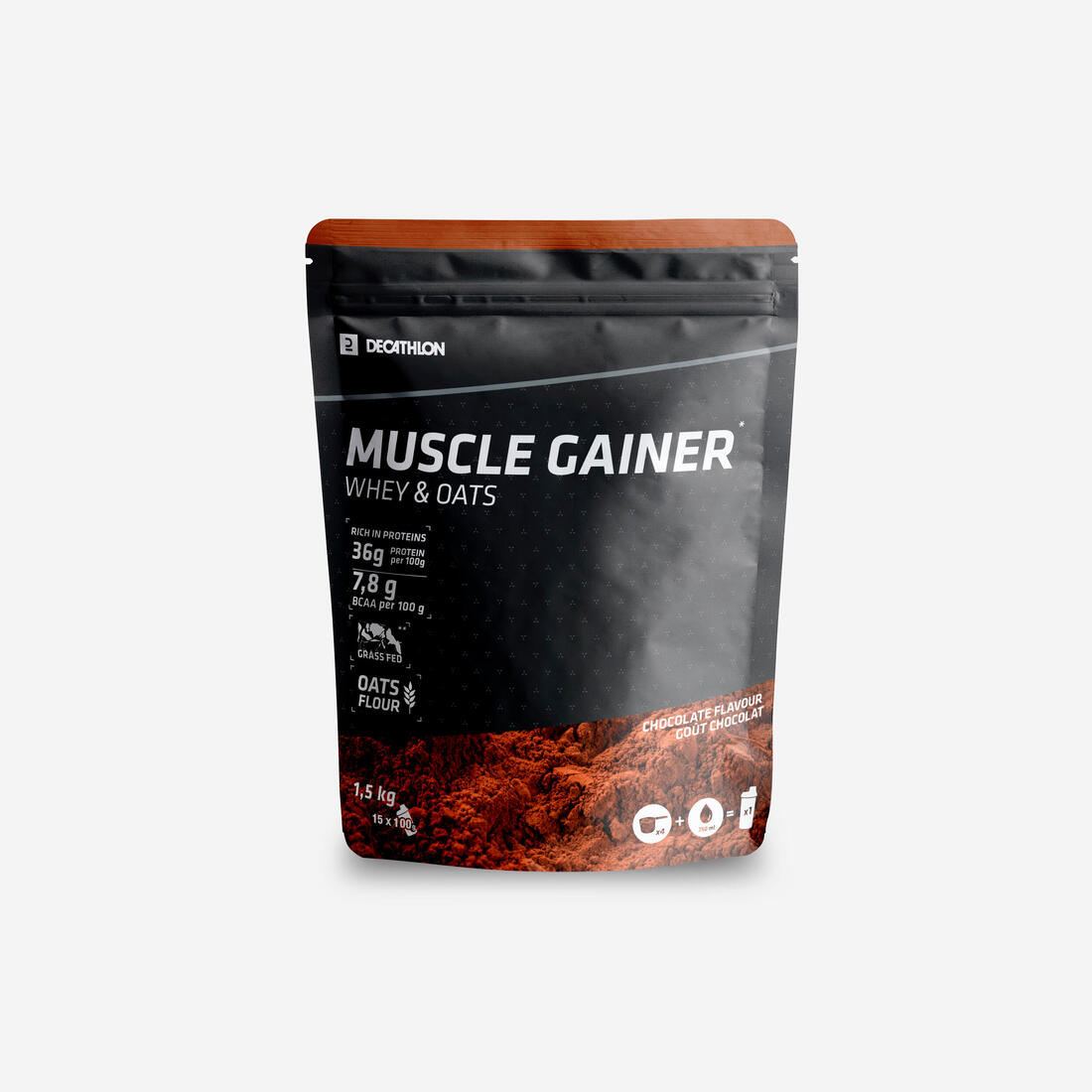 Muscle gainer chocolat whey & avoine 1.5kg