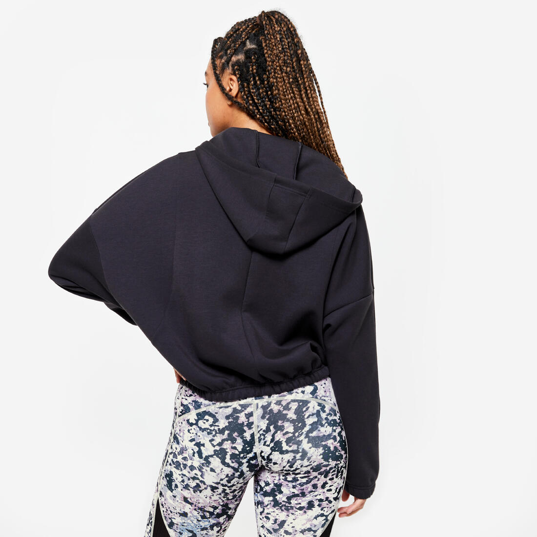 Veste à capuche de fitness manches longues femme