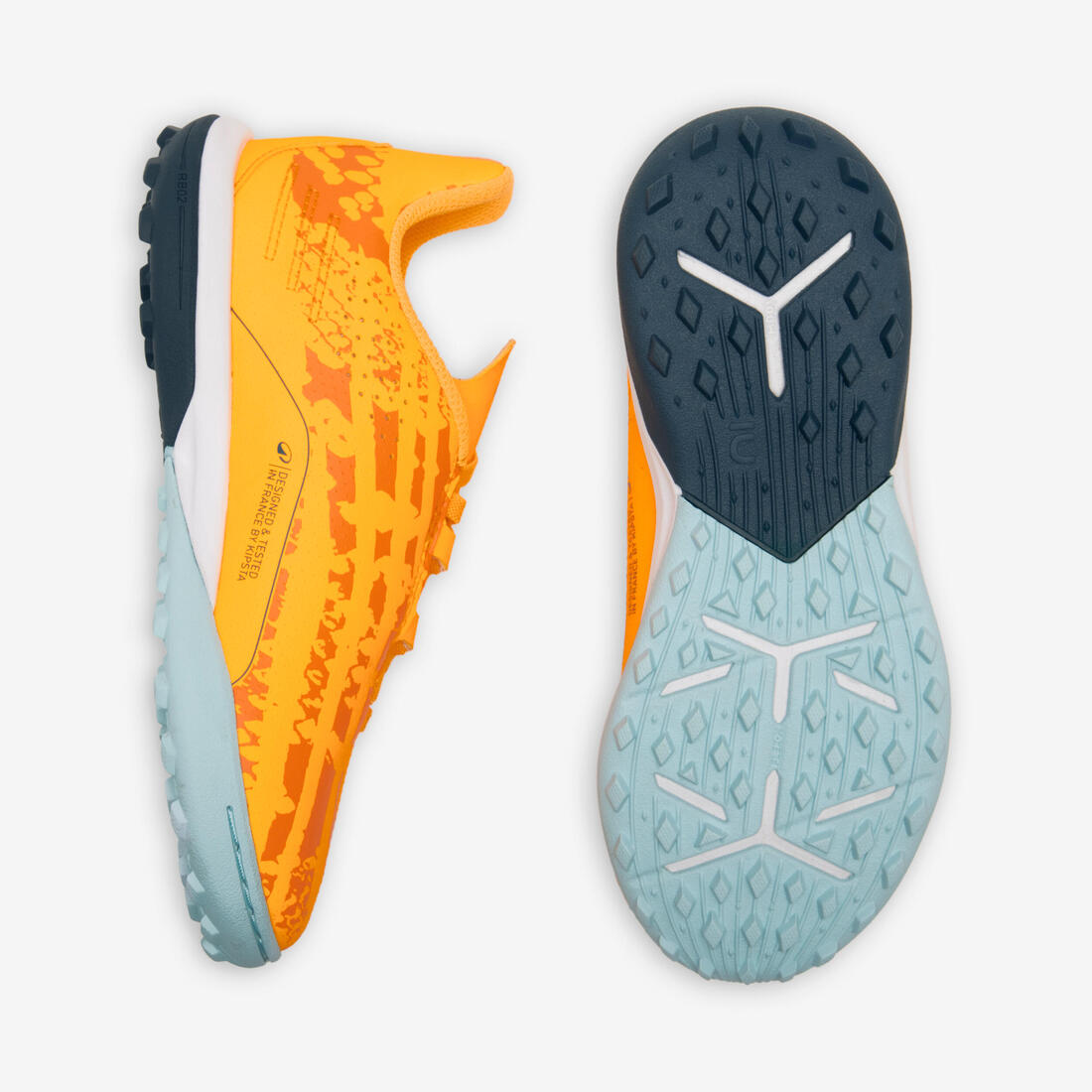 CHAUSSURES DE FOOTBALL ENFANT A SCRATCH VIRALTO I  EASY TURF TF NEBULA