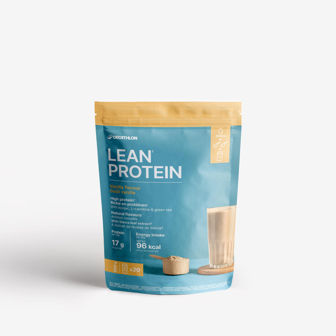 Protéines faibles en matières grasses vanille, Lean Protein 500g