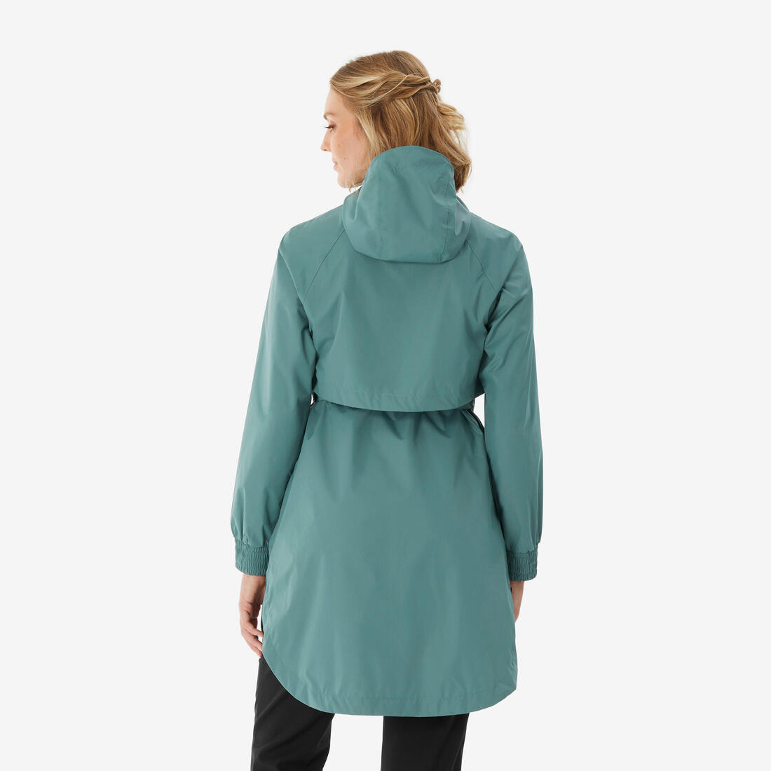 Veste de randonnée imperméable femme, Raincut Longue