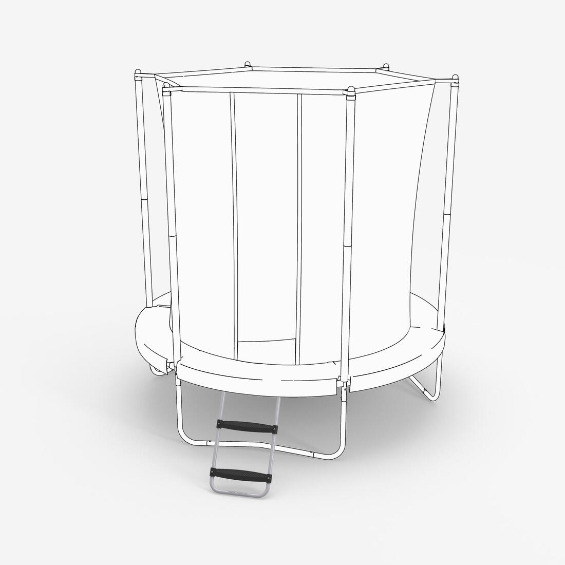 Echelle 2 marches trampolines 240 et 300