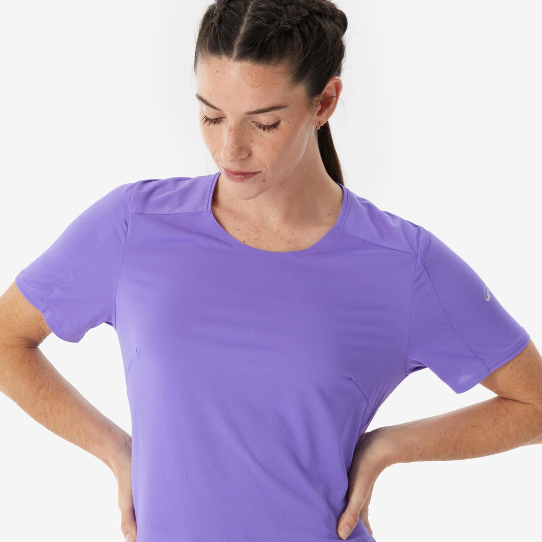 T-shirt de randonnée manches courtes femme, MH500