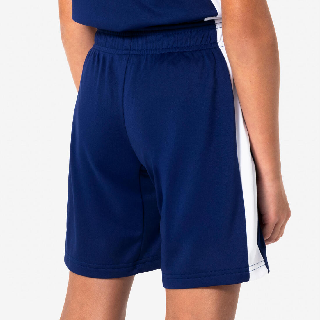 Short de basket enfant, SH100 bleu foncé