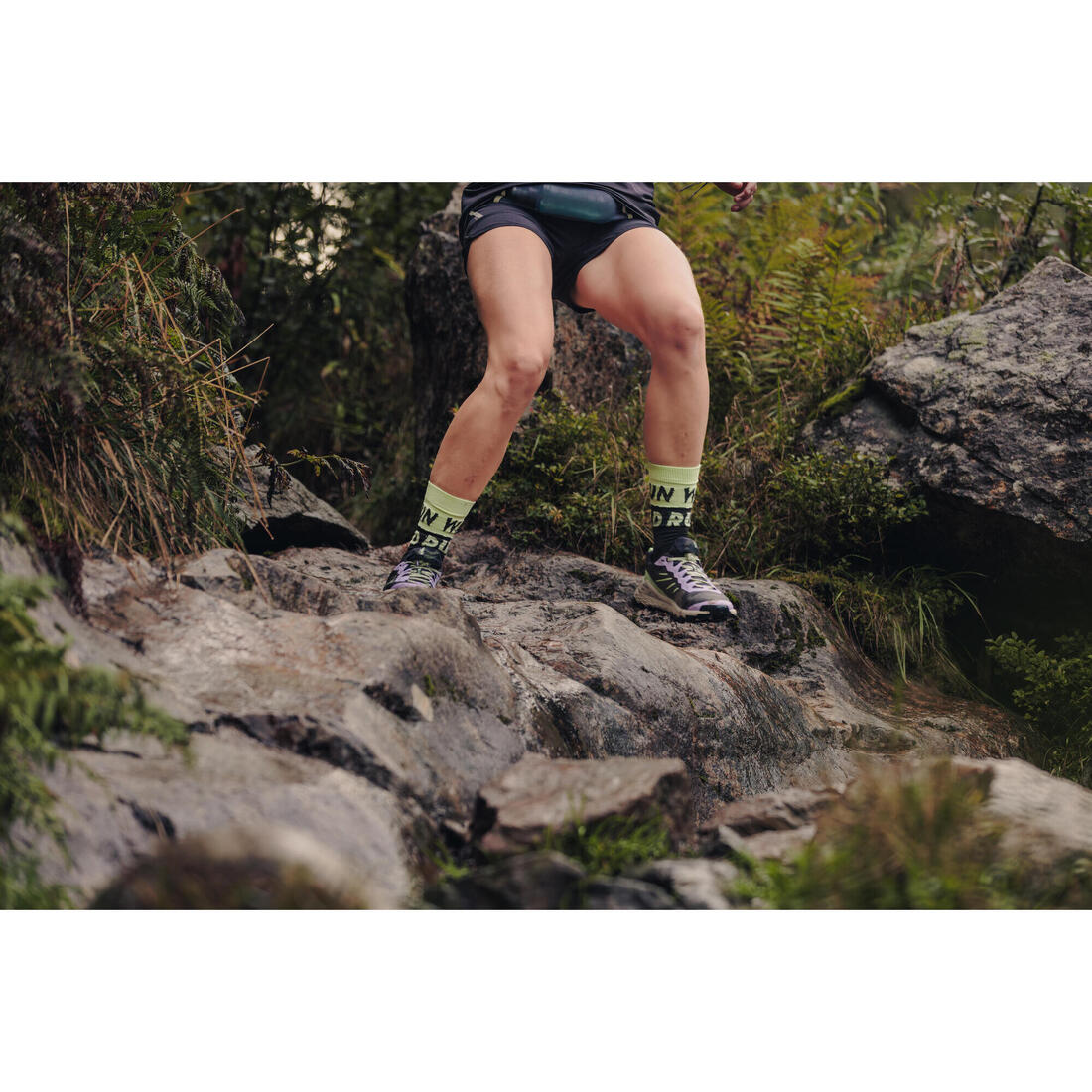 Chaussures de running trail femme, Kiprun mt3, noir fumé