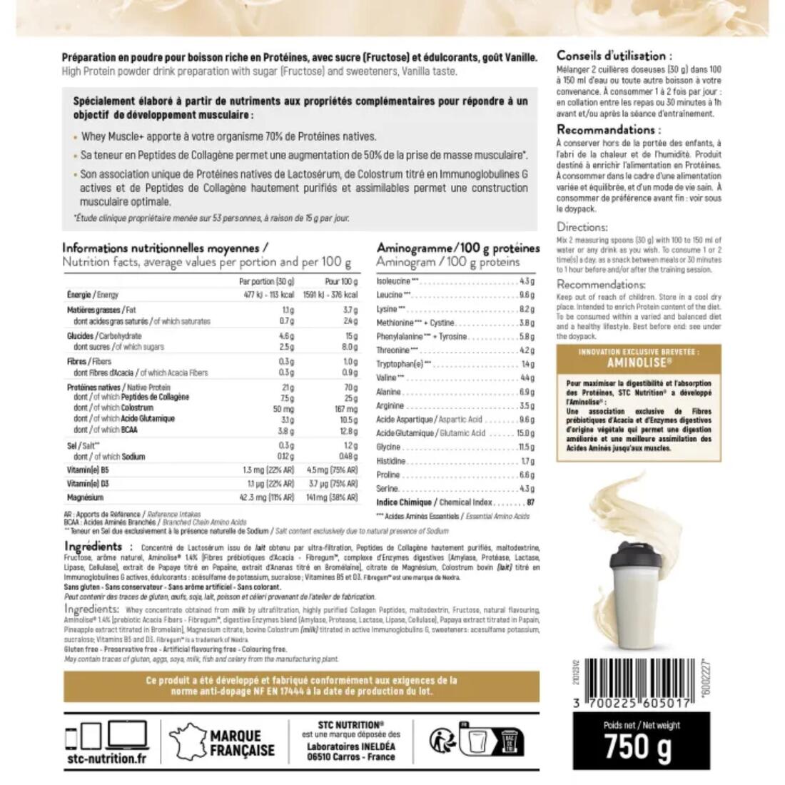 REU - WHEY MUSCLE+ VANILLE