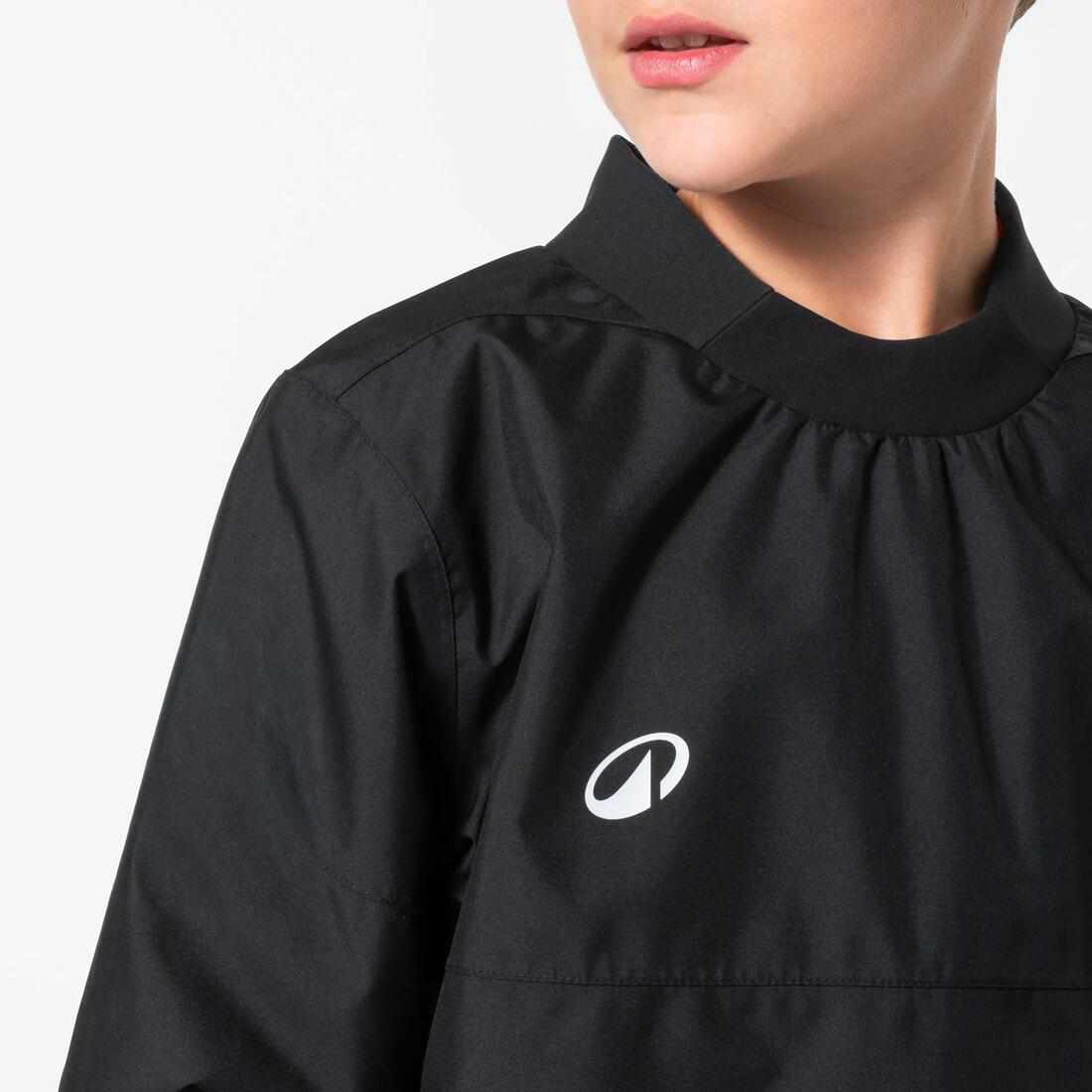COUPE VENT IMPERMÉABLE DE RUGBY ENFANT - SMOCKTOP JR NOIR