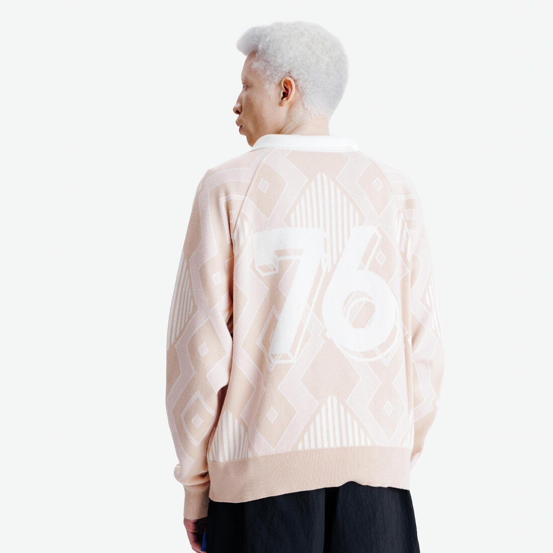 Pull homme, Heritage, rose et blanc