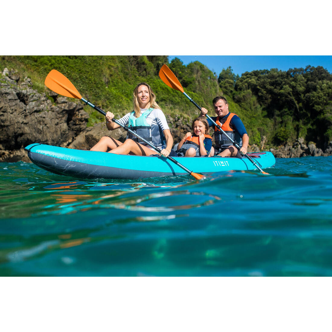 Pagaie symétrique réglable de kayak 2 parties 100